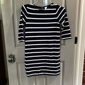 Crewcuts blue and white striped dress